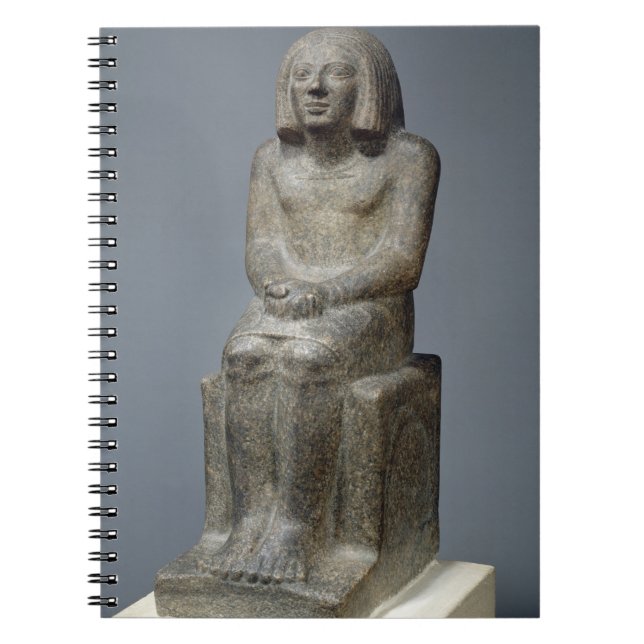 Statue of Ankh, Priest of Horus, Early Dynastic Pe Notebook (Front)