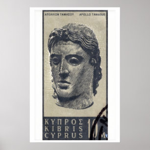 Statue of Apollo - Cyprus - Postage Stamp Print
