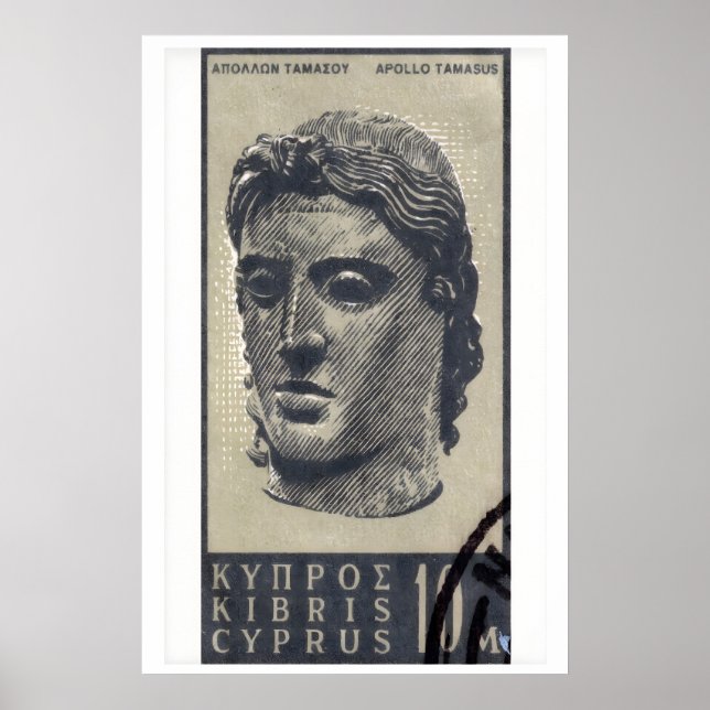 Statue of Apollo - Cyprus - Postage Stamp Print (Front)