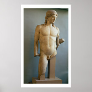 Statue of Apollo, Greek, c.480-400 BC (marble) Poster