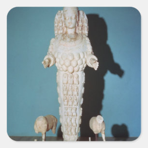 Statue of Artemis with Hunting Dogs, c.AD 135-75 Square Sticker