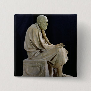 Statue of Chrysippus  the Greek philosopher 15 Cm Square Badge