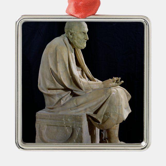 Statue of Chrysippus  the Greek philosopher Metal Tree Decoration (Front)