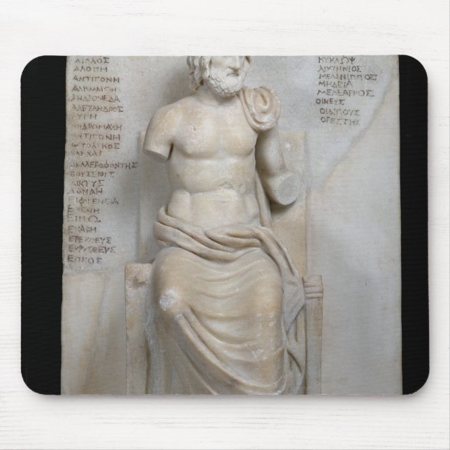 Statue of Euripides Mouse Mat (Front)
