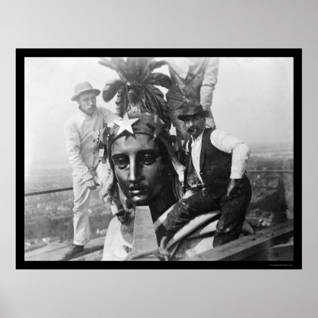 Statue of Freedom on top of the Capitol 1920 Poster (Front)