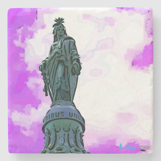 Statue of Freedom Stone Coaster (Front)