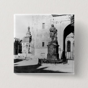 Statue of Johann Sebastian Bach 15 Cm Square Badge