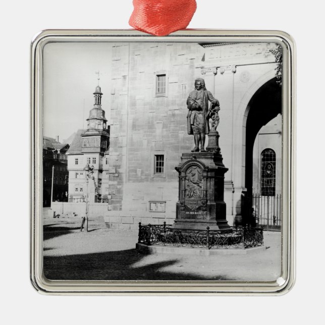 Statue of Johann Sebastian Bach Metal Tree Decoration (Front)