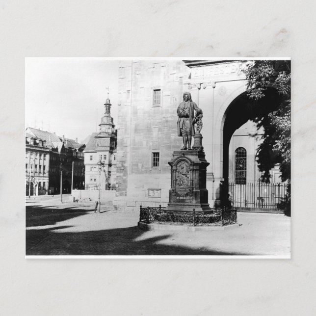Statue of Johann Sebastian Bach Postcard (Front)