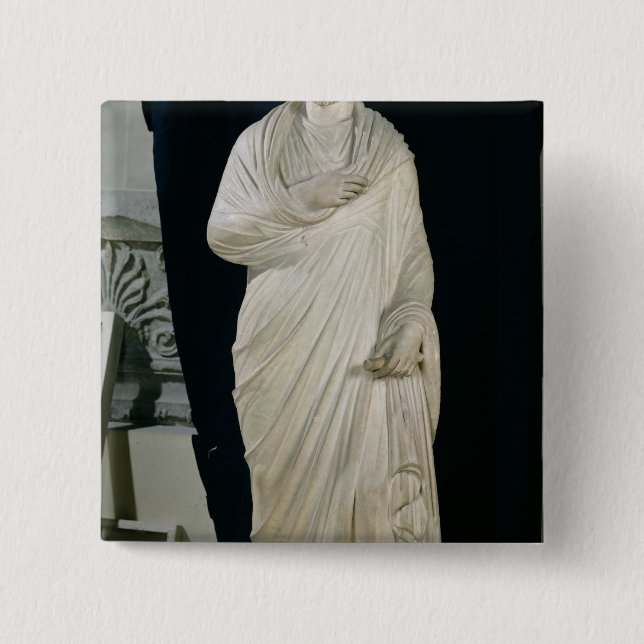 Statue of Julian the Apostate 15 Cm Square Badge (Front)