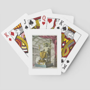 Statue of Jupiter in a Temple, from 'Costumi dei R Playing Cards