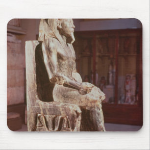 Statue of Khafre enthroned Mouse Mat
