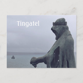 Statue of King Arthur at Tintagel Castle Postcard