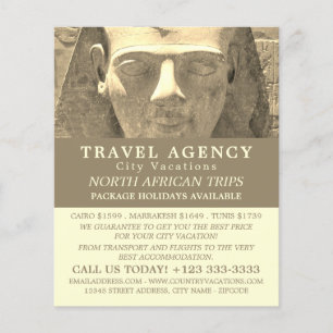 Statue Of King Ramses II, Travel Agency Advert Flyer