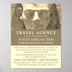 Statue Of King Ramses II, Travel Agency Advert Poster