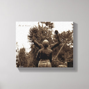 Statue Of Liberation - Goree Island, Senegal Canvas Print