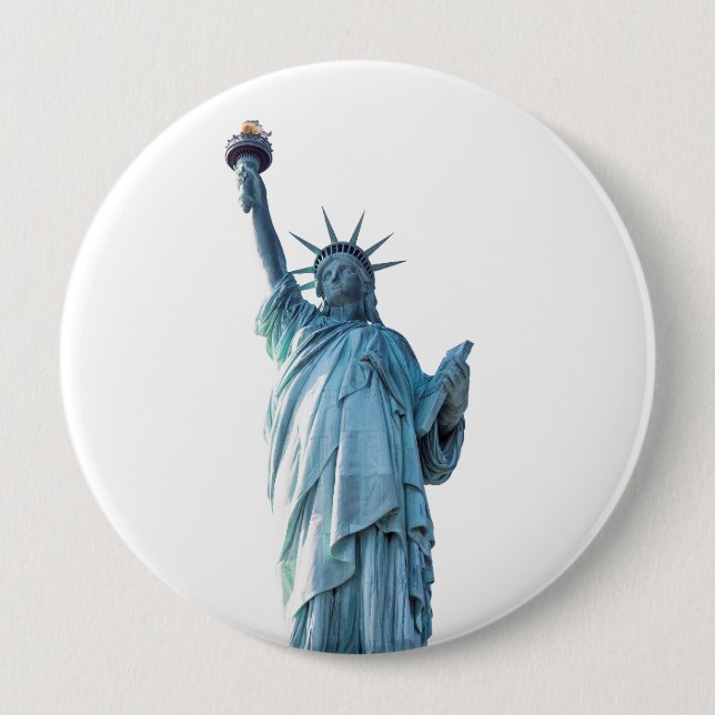 Statue of liberty  10 cm round badge (Front)