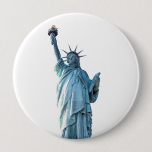 Statue of liberty  10 cm round badge