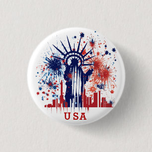 Statue of Liberty 3 Cm Round Badge