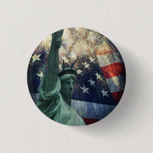 Statue of Liberty 3 Cm Round Badge