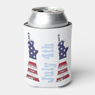 Statue of Liberty, 4th of July Can Cooler