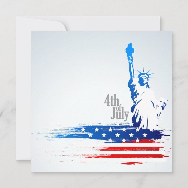 Statue of Liberty 4th of July Invitation (Front)