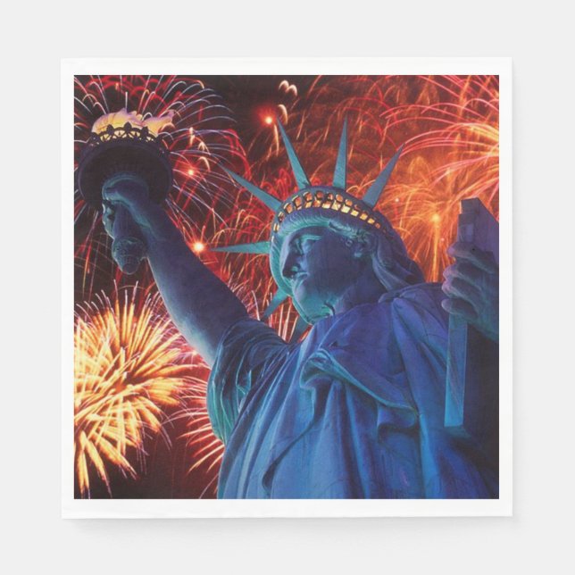Statue of Liberty 4th of July Napkin (Front)