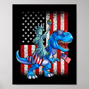 Statue Of Liberty 4th Of July Shirt Boys American Poster