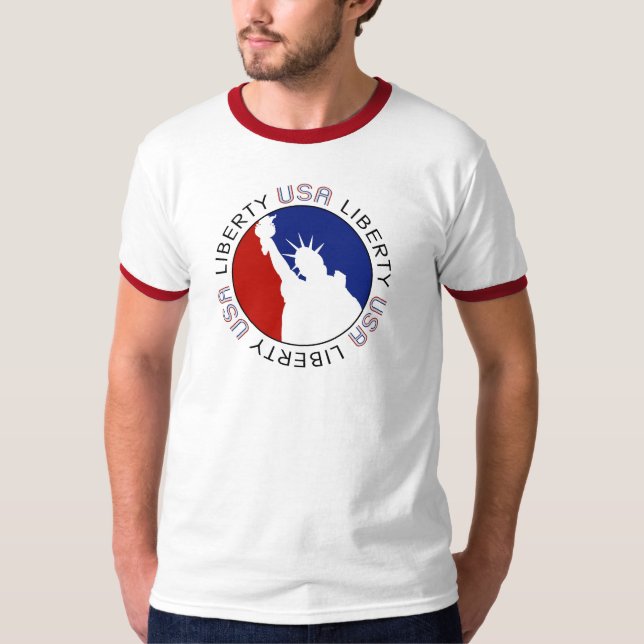 Statue Of Liberty 4th of July T-Shirt (Front)