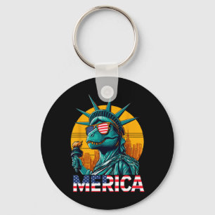 Statue Of Liberty 4th Of July Trex Boys American F Key Ring