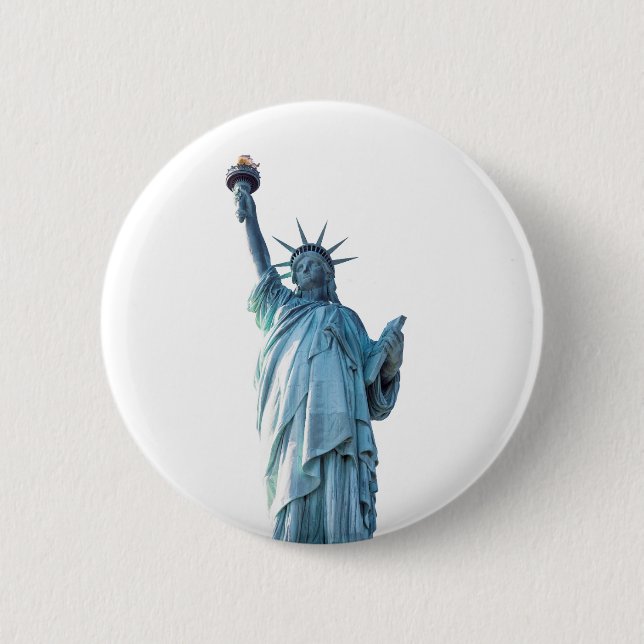 Statue of liberty    6 cm round badge (Front)