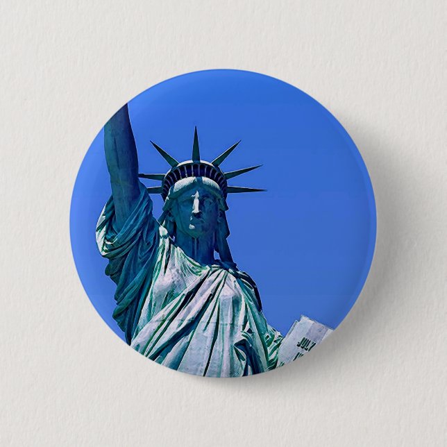 Statue of Liberty 6 Cm Round Badge (Front)