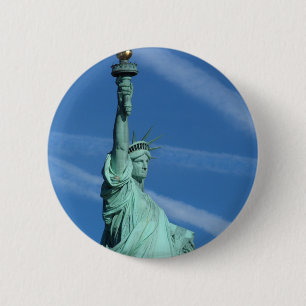 Statue of Liberty. 6 Cm Round Badge