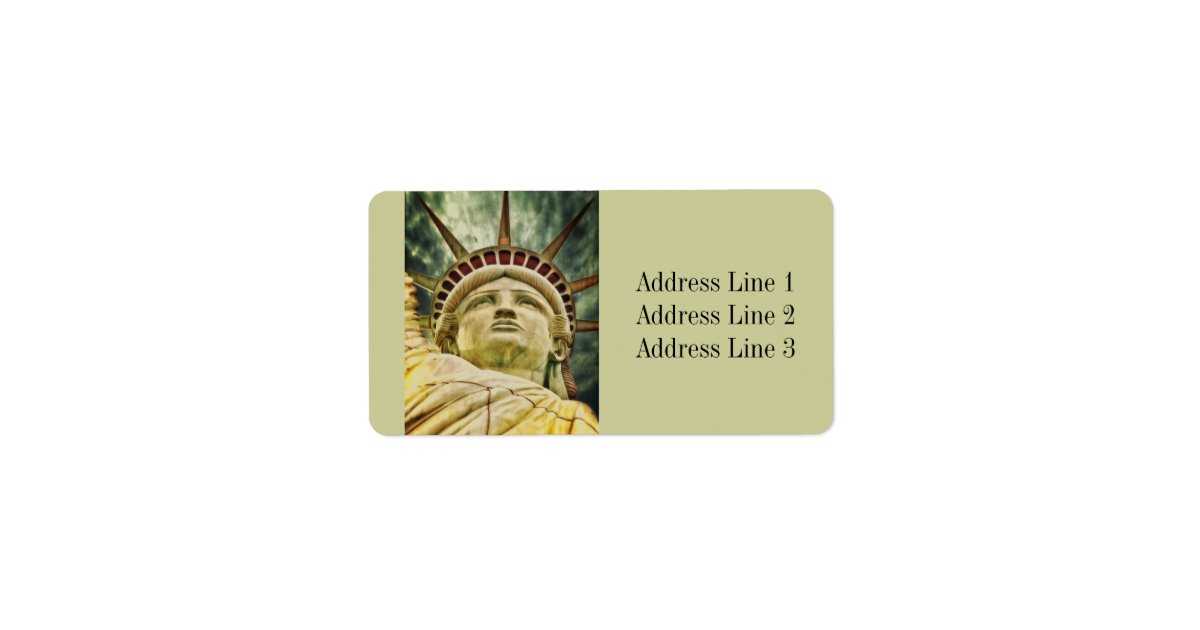 Statue of Liberty Address Label Zazzle