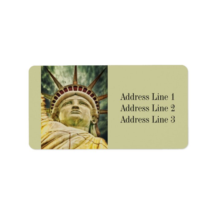 Statue of Liberty Address Label Zazzle.co.uk
