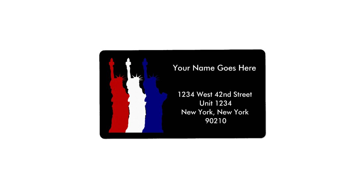 Statue of Liberty Address Labels (3) Zazzle