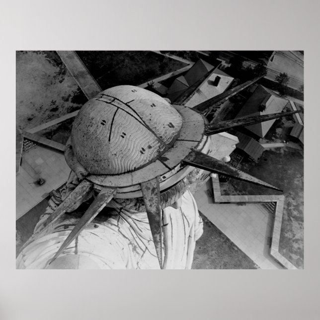 Statue of Liberty Aerial Photograph (1920) Poster (Front)
