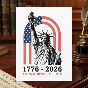 Statue of Liberty America 250 Years Anniversary Postcard
