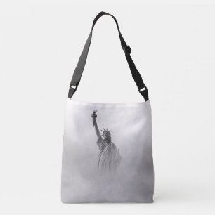 Statue of Liberty America Black and White Crossbody Bag