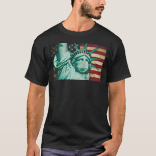 Statue of Liberty American Flag T-Shirt