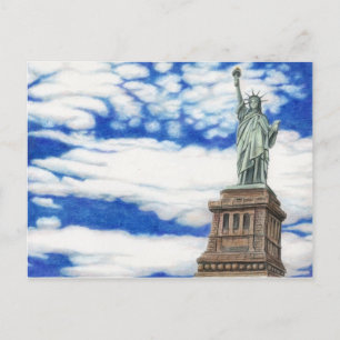 Statue of Liberty Art Post card