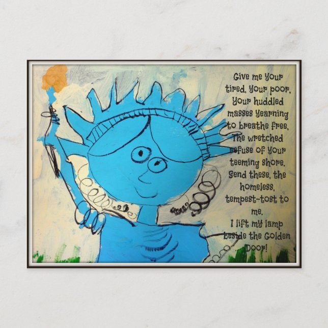 Statue of Liberty Art Postcard (Front)