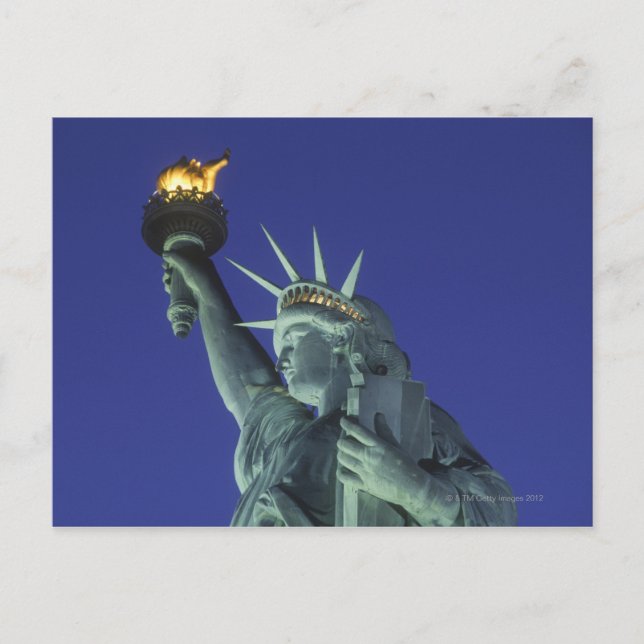 Statue of Liberty at dusk Postcard (Front)