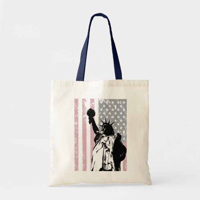 Statue Of Liberty Background Tote Bag (Front)