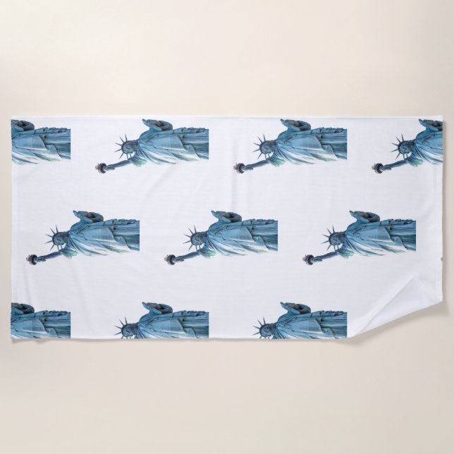 Statue of liberty  beach towel (Front)