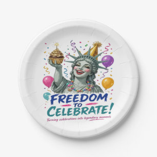 Statue of Liberty Birthday Celebration Paper Plate