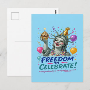 Statue of Liberty Birthday Celebration Postcard