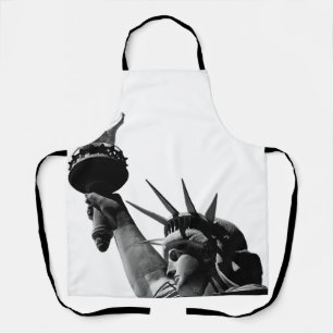 Statue of Liberty Black & White Apron