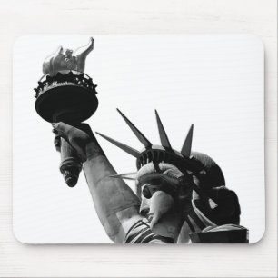 Statue of Liberty Black & White Mouse Mat