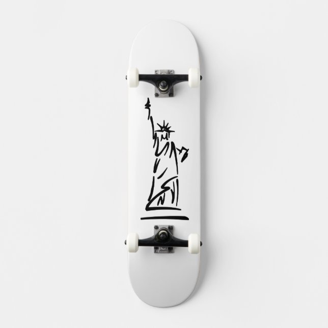 Statue of Liberty Blue Skateboard (Front)